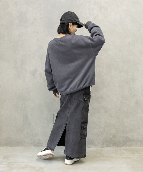 3.3 Field Trip （3.3フィールドトリップ）の「3.3 Field Trip／ピグメントプルオーバー(裏起毛)（スウェット・レディース・ネイビー/チャコール・FREE）」の15枚目の写真