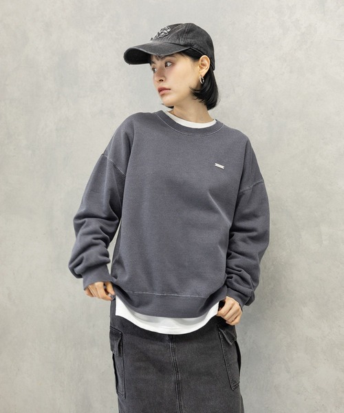 3.3 Field Trip （3.3フィールドトリップ）の「3.3 Field Trip／ピグメントプルオーバー(裏起毛)（スウェット・レディース・ネイビー/チャコール・FREE）」の16枚目の写真