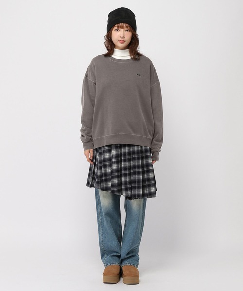 3.3 Field Trip （3.3フィールドトリップ）の「3.3 Field Trip／ピグメントプルオーバー(裏起毛)（スウェット・レディース・ネイビー/チャコール・FREE）」の18枚目の写真