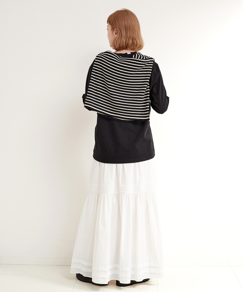 B.C STOCK(ベーセーストック)の「TRICOMER/トリコメル 別注 ロンTEE(Tシャツ/カットソー・レディース・ブラック/ホワイト×ホワイト/ブラックミックス/ホワイト/ホワイト系その他/ブラック系その他・FREE)」の13枚目の写真