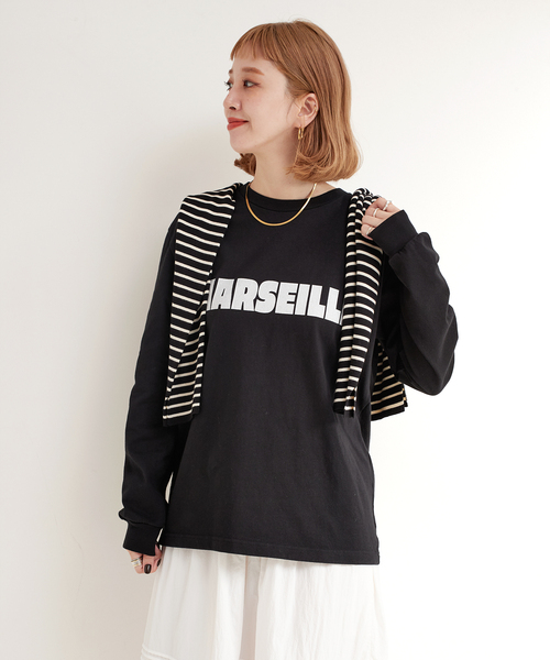 B.C STOCK(ベーセーストック)の「TRICOMER/トリコメル 別注 ロンTEE(Tシャツ/カットソー・レディース・ブラック/ホワイト×ホワイト/ブラックミックス/ホワイト/ホワイト系その他/ブラック系その他・FREE)」の14枚目の写真