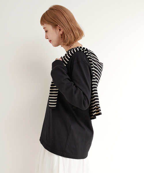 B.C STOCK(ベーセーストック)の「TRICOMER/トリコメル 別注 ロンTEE(Tシャツ/カットソー・レディース・ブラック/ホワイト×ホワイト/ブラックミックス/ホワイト/ホワイト系その他/ブラック系その他・FREE)」の15枚目の写真