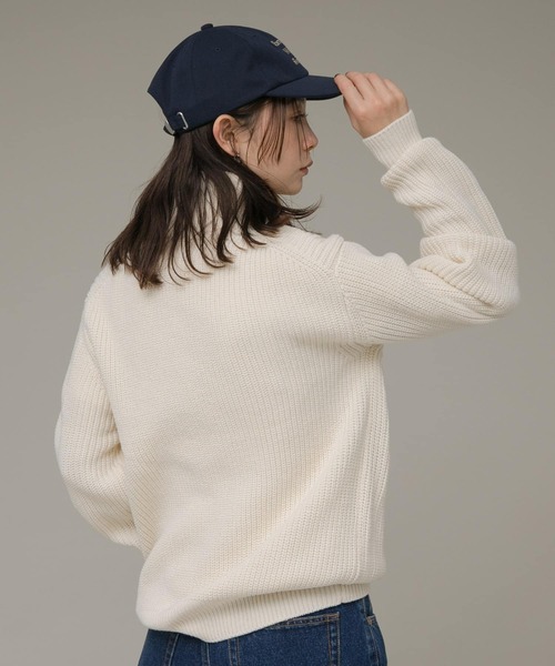 URBAN RESEARCH Sonny Label（アーバンリサーチサニーレーベル）の「『WEB/一部店舗限定サイズ』マルチサイズハーフジップニットプルオーバー（ニット/セーター・メンズ・ブラック/グレー/オフホワイト・SMALL/MEDIUM/LARGE/X-LARGE）」の20枚目の写真