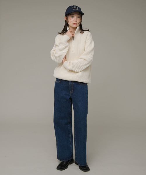 URBAN RESEARCH Sonny Label（アーバンリサーチサニーレーベル）の「『WEB/一部店舗限定サイズ』マルチサイズハーフジップニットプルオーバー（ニット/セーター・メンズ・ブラック/グレー/オフホワイト・SMALL/MEDIUM/LARGE/X-LARGE）」の21枚目の写真