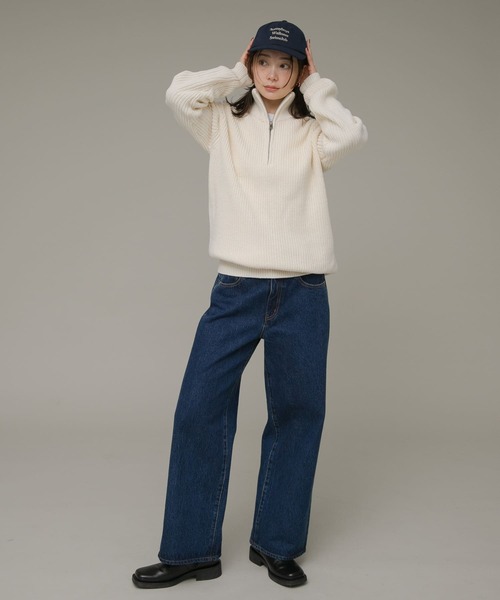 URBAN RESEARCH Sonny Label（アーバンリサーチサニーレーベル）の「『WEB/一部店舗限定サイズ』マルチサイズハーフジップニットプルオーバー（ニット/セーター・メンズ・ブラック/グレー/オフホワイト・SMALL/MEDIUM/LARGE/X-LARGE）」の22枚目の写真