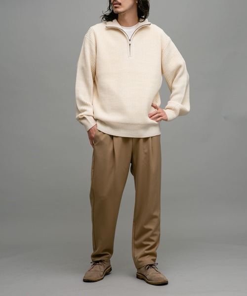 URBAN RESEARCH Sonny Label（アーバンリサーチサニーレーベル）の「『WEB/一部店舗限定サイズ』マルチサイズハーフジップニットプルオーバー（ニット/セーター・メンズ・ブラック/グレー/オフホワイト・SMALL/MEDIUM/LARGE/X-LARGE）」の19枚目の写真