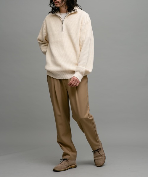 URBAN RESEARCH Sonny Label（アーバンリサーチサニーレーベル）の「『WEB/一部店舗限定サイズ』マルチサイズハーフジップニットプルオーバー（ニット/セーター・メンズ・ブラック/グレー/オフホワイト・SMALL/MEDIUM/LARGE/X-LARGE）」の12枚目の写真