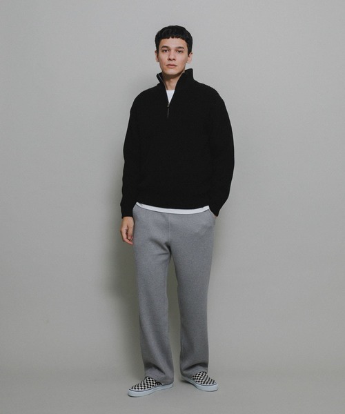 URBAN RESEARCH Sonny Label（アーバンリサーチサニーレーベル）の「『WEB/一部店舗限定サイズ』マルチサイズハーフジップニットプルオーバー（ニット/セーター・メンズ・ブラック/グレー/オフホワイト・SMALL/MEDIUM/LARGE/X-LARGE）」の10枚目の写真