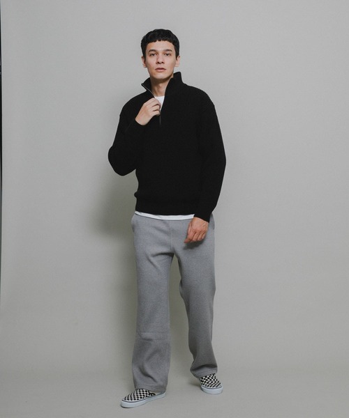 URBAN RESEARCH Sonny Label（アーバンリサーチサニーレーベル）の「『WEB/一部店舗限定サイズ』マルチサイズハーフジップニットプルオーバー（ニット/セーター・メンズ・ブラック/グレー/オフホワイト・SMALL/MEDIUM/LARGE/X-LARGE）」の11枚目の写真