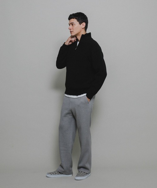 URBAN RESEARCH Sonny Label（アーバンリサーチサニーレーベル）の「『WEB/一部店舗限定サイズ』マルチサイズハーフジップニットプルオーバー（ニット/セーター・メンズ・ブラック/グレー/オフホワイト・SMALL/MEDIUM/LARGE/X-LARGE）」の5枚目の写真