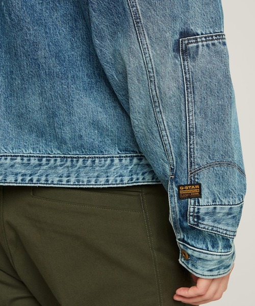 G-STAR(ジースター)の「COACH LONG POCKET JACKET/デニムジップコーチジャケット(デニムジャケット・メンズ・ライトインディゴブルー・LARGE/MEDIUM/SMALL/X-LARGE/X-SMALL)」の6枚目の写真