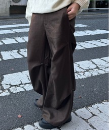 wool like rivet tack slacks