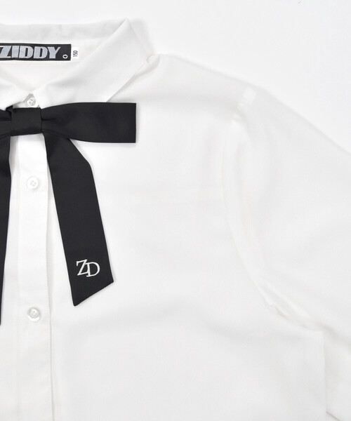ZIDDY（ジディ）の「リボンタイ付きブラウス(130~160cm)（シャツ/ブラウス・キッズ・ブルー/ホワイト・150cm/FREE/140cm/130cm）」の14枚目の写真