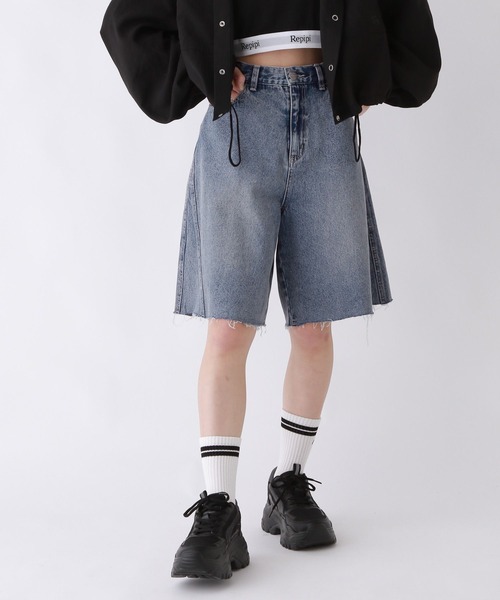 repipi armario(レピピ アルマリオ)の「デニムハーフパンツ(デニムパンツ・キッズ・ブラック系その他/ブルー系その他/ライトブルー/ブルー系その他2/ブラック系その他2・LARGE/MEDIUM/SMALL)」の3枚目の写真