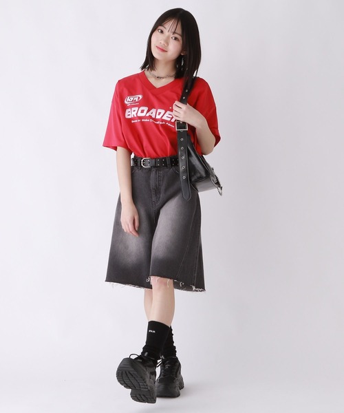 repipi armario(レピピ アルマリオ)の「デニムハーフパンツ(デニムパンツ・キッズ・ブラック系その他/ブルー系その他/ライトブルー/ブルー系その他2/ブラック系その他2・LARGE/MEDIUM/SMALL)」の7枚目の写真