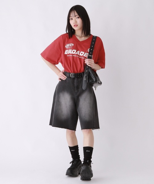 repipi armario(レピピ アルマリオ)の「デニムハーフパンツ(デニムパンツ・キッズ・ブラック系その他/ブルー系その他/ライトブルー/ブルー系その他2/ブラック系その他2・LARGE/MEDIUM/SMALL)」の8枚目の写真