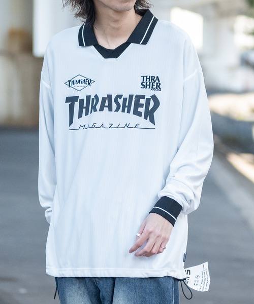 thrasher ウエア THRASHER スラッシャー ジップアップパーカー レディース ロゴ