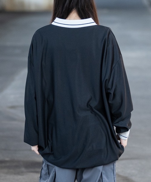 THRASHER(スラッシャー)の「【at】〔THRASHER/スラッシャー〕シャドウストライプ フロントロゴ ユニフォームデザイン ゲームシャツ(Tシャツ/カットソー・メンズ・ホワイト/ブラック・LARGE/MEDIUM)」の22枚目の写真