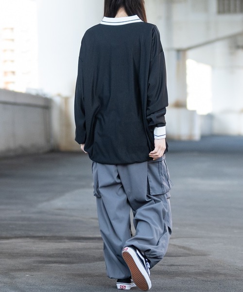 THRASHER(スラッシャー)の「【at】〔THRASHER/スラッシャー〕シャドウストライプ フロントロゴ ユニフォームデザイン ゲームシャツ(Tシャツ/カットソー・メンズ・ホワイト/ブラック・LARGE/MEDIUM)」の17枚目の写真