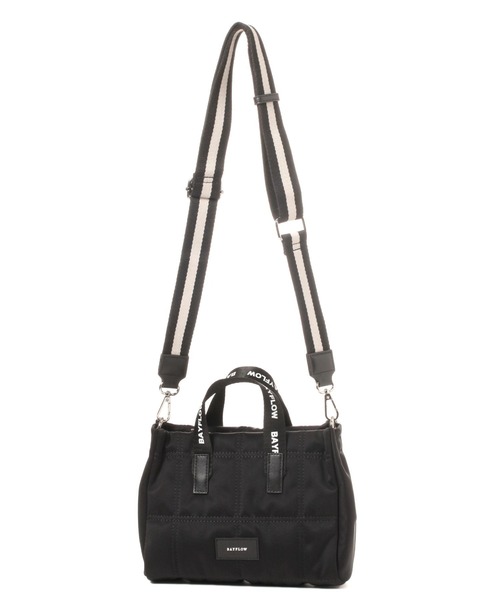 [500mlのペットボトルも入る]ロゴハンドルキルトミニショルダーバッグ（ショルダーバッグ）｜BAYFLOW（ベイフロー）