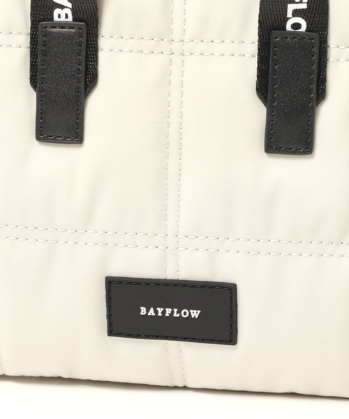 [500mlのペットボトルも入る]ロゴハンドルキルトミニショルダーバッグ（ショルダーバッグ）｜BAYFLOW（ベイフロー）