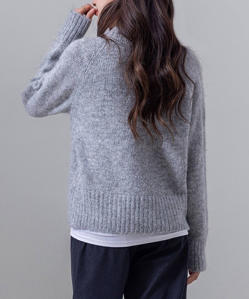 DAY CLOSET(デイ クローゼット)の「【ふわふわニット】長袖 バレエコア リボンモチーフ ジャガード ニット セーター レディース(ニット/セーター・レディース・グレー/オフホワイト/ライラック/ブラック・FREE)」の16枚目の写真