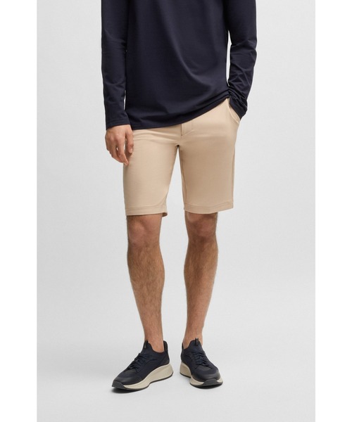 BOSS(ボス)の「はっ水ショートパンツ 4WAYストレッチ(その他パンツ・メンズ・ホワイト/ダークブルー/ベージュ/ブラック/ライトブルー・52/50/44/46/48/54/56)」の4枚目の写真