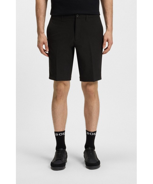 BOSS 黒 ショートパンツ ウエストゴム　新品　タグなし はっ水ショートパンツ 4WAYストレッチ（その他パンツ）｜BOSS（ボス