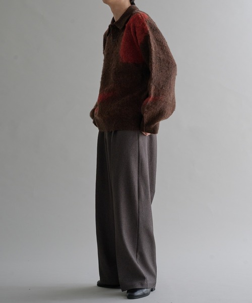 epnok(エプノック)の「アブストラクトルーズニットポロ(ニット/セーター・メンズ・ネイビー/ダークブラック/ライトグレー/ダークブラウン/グレー系1/レッド/ベージュ/ピンク系1/アッシュブラウン/ライトブルー・SMALL/MEDIUM/LARGE)」の20枚目の写真