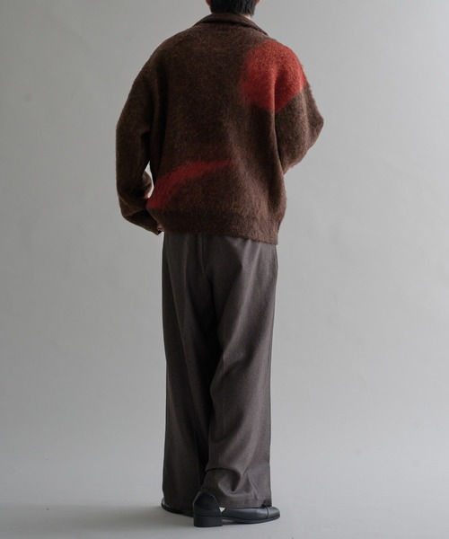 epnok(エプノック)の「アブストラクトルーズニットポロ(ニット/セーター・メンズ・ネイビー/ダークブラック/ライトグレー/ダークブラウン/グレー系1/レッド/ベージュ/ピンク系1/アッシュブラウン/ライトブルー・SMALL/MEDIUM/LARGE)」の21枚目の写真