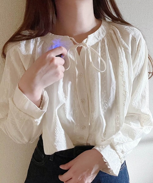 フラワー刺繍ブラウス（シャツ/ブラウス）｜Nana(ナナ)（ナナ