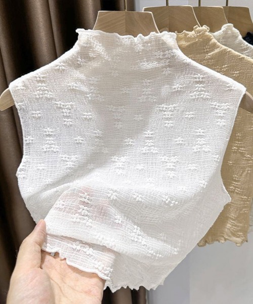 Miniministore(ミニミニストア)の「総レースインナートップスレディース韓国風(シャツ/ブラウス・レディース・ブラック/アイボリー/ベージュ/ホワイト・FREE)」の22枚目の写真