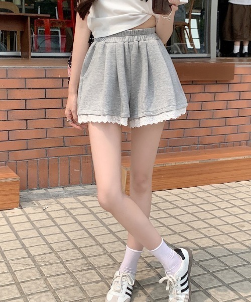 LAC-VERT(ラック・ヴェール)の「レーススウェットショートパンツ(その他パンツ・レディース・ホワイト/ピンク/ブラック/グレー・FREE)」の13枚目の写真