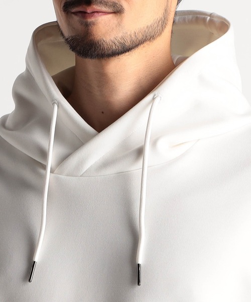 NICOLE CLUB FOR MEN(ニコルクラブフォーメン)の「ビッグロゴプリント5分袖パーカー(パーカー・メンズ・オフホワイト/ブラック/アッシュグレー/ミント/オレンジ系/その他・MEDIUM/LARGE/X-LARGE)」の15枚目の写真