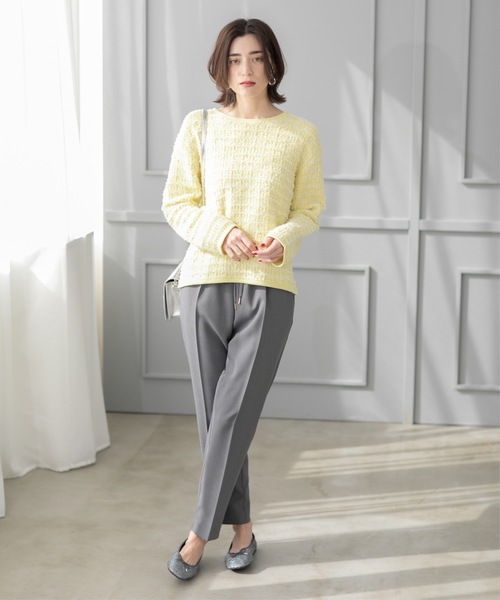 OPAQUE.CLIP（オペークドットクリップ）の「《SS-LLsize》美脚ストレッチイージーテーパードパンツ【洗濯機洗い可/防シワ】（その他パンツ・レディース・サックスブルー/チャコールグレー/ブラック/ベージュ・38/40/36/34/42）」の11枚目の写真