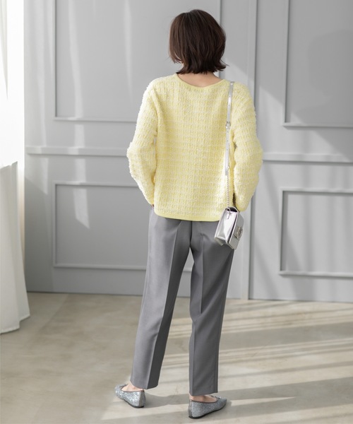 OPAQUE.CLIP（オペークドットクリップ）の「《SS-LLsize》美脚ストレッチイージーテーパードパンツ【洗濯機洗い可/防シワ】（その他パンツ・レディース・サックスブルー/チャコールグレー/ブラック/ベージュ・38/40/36/34/42）」の13枚目の写真