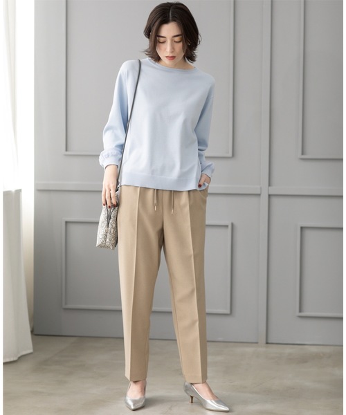 OPAQUE.CLIP（オペークドットクリップ）の「《SS-LLsize》美脚ストレッチイージーテーパードパンツ【洗濯機洗い可/防シワ】（その他パンツ・レディース・サックスブルー/チャコールグレー/ブラック/ベージュ・38/40/36/34/42）」の17枚目の写真