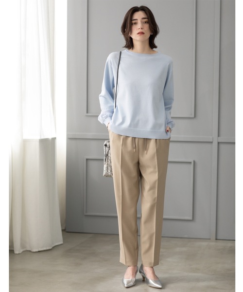 OPAQUE.CLIP（オペークドットクリップ）の「《SS-LLsize》美脚ストレッチイージーテーパードパンツ【洗濯機洗い可/防シワ】（その他パンツ・レディース・サックスブルー/チャコールグレー/ブラック/ベージュ・38/40/36/34/42）」の19枚目の写真