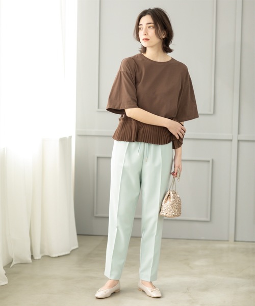 OPAQUE.CLIP（オペークドットクリップ）の「《SS-LLsize》美脚ストレッチイージーテーパードパンツ【洗濯機洗い可/防シワ】（その他パンツ・レディース・サックスブルー/チャコールグレー/ブラック/ベージュ・38/40/36/34/42）」の22枚目の写真