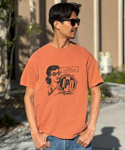 IPD(アイピーディー)の「【IPD】 MOMERIZE SS メモライズ ショートスリーブ(Tシャツ/カットソー・メンズ・オレンジ/グリーン/アイボリー・LARGE/MEDIUM/X-LARGE)」の3枚目の写真