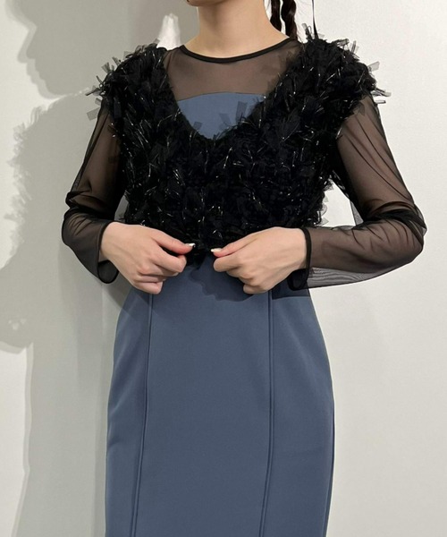 セール】フリンジグリッターセットドレス / fringe glitter set