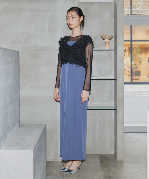 最終値下げ！andresd アンドレスド フリンジグリッターノットドレス セール】フリンジグリッターノットドレス / fringe glitter knot