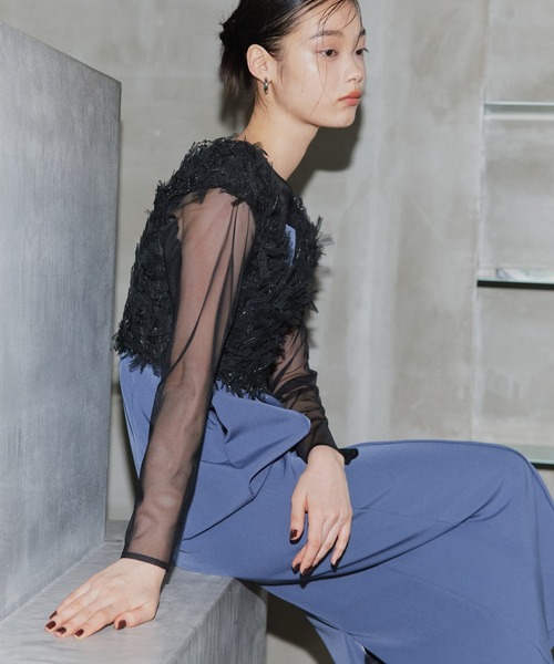 2点セットアイテム】フリンジグリッターセットドレス / fringe glitter