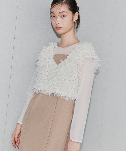 セール】【2点セットアイテム】フリンジグリッターセットドレス