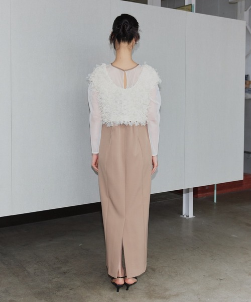 セール】【2点セットアイテム】フリンジグリッターセットドレス