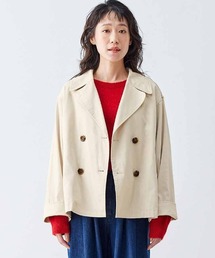 Live in comfort | リブ　イン　コンフォート　シンプルライフ研究家　マキさんとつくった　着分けない裏フリースジャケットコート〈アイボリー〉(その他アウター)