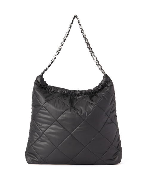 FREE'S MART（フリーズマート）の「◆キルティングチェーンバッグ（ハンドバッグ・レディース・ブラック/ブルー・ﾌﾘ-）」の2枚目の写真