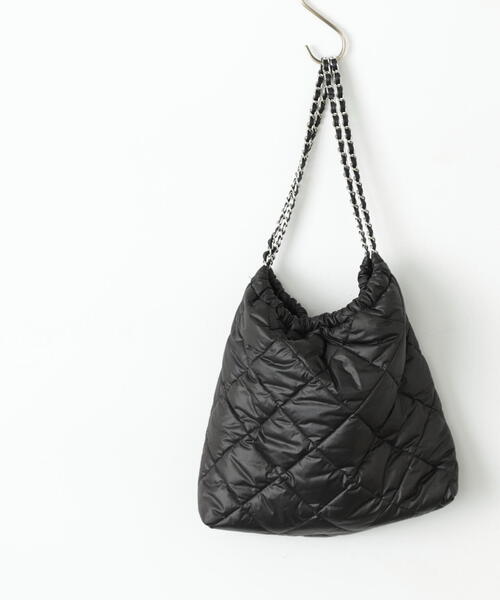 FREE'S MART（フリーズマート）の「◆キルティングチェーンバッグ（ハンドバッグ・レディース・ブラック/ブルー・ﾌﾘ-）」の6枚目の写真