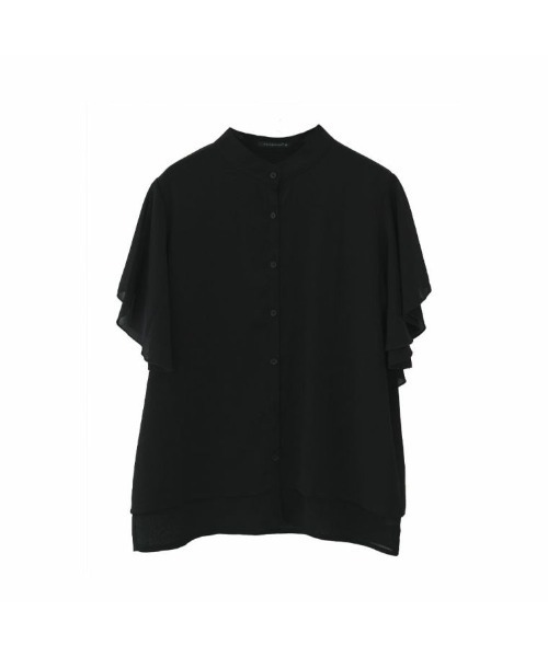 aquagarage（アクアガレージ）の「ラッフルスリーブブラウス（シャツ/ブラウス・レディース・ベージュ/パープル/ライトブルーグレー/ホワイト/ブラック・M/L）」の8枚目の写真