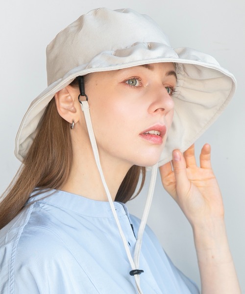 14+(イチヨンプラス)の「撥水シャーリングハット(Tシャツ/カットソー・レディース・ベージュ/グリーン/グレー・M)」の2枚目の写真